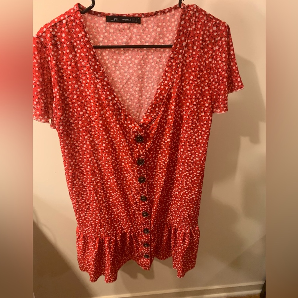 FLORAL OVER SIZED T SHIRT DRESS